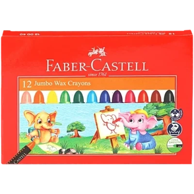 113828 4 faber castell jumbo wax crayons 120040