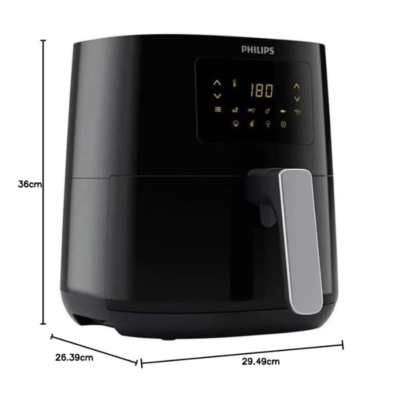 Philips Essential Air Fryer HD9252 70 with Rapid Air Technology uses up to 90Percentage less fat 7 Presets Touch Screen 2