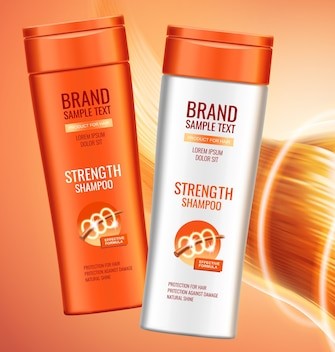 premium shampoo ads realistic cosmetic bottles shampoo with different packaging 316839 11 1