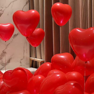 2G Heart Balloons-RED (Yash-860, 100Pcs)