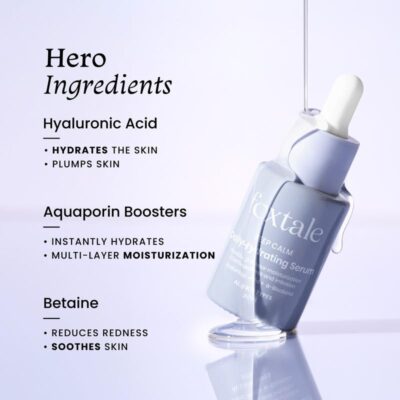 FoxTale Hyaluronic Acid Serum For Plump,Glowing Skin With Vitamin B5,Betaine|Intense 24-Hour Hydration,Brightening|Reduction In Fine Lines&Inflammation|For Dry,Sensitive Skin|Men&Women - 30 Ml