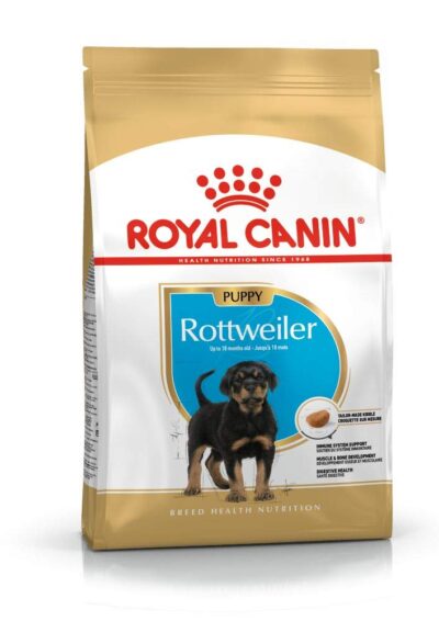 Royal Canin Rottweiler Puppy Food, 3 Kg, Dry Food, Supports Healthy Cardiac Function, Bone & Joint Health, Promotes Ideal Muscle Mass