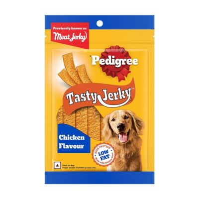 Pedigree Adult Dog Treat Sticks Meat Jerky Stix, Barbeque Chicken, 80 g Pouch