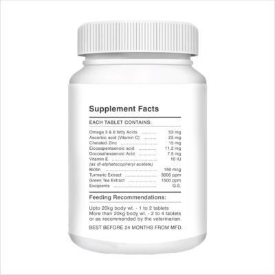 Drools Absolute Skin + Coat Tablet- Dog Supplement, 50 Pcs