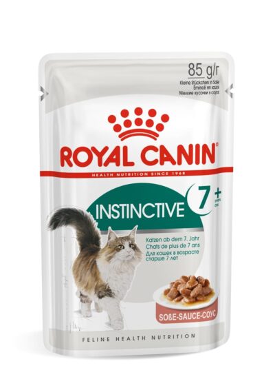 Royal Canin Instinctive Cat Food 12 Sachets x 85 g for Cats 7+ Years Old, Senior, wet