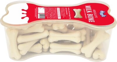 Drools Absolute Dog Bone Treats, Milk Flavour 300G 20Peices Jar, All Life Stages