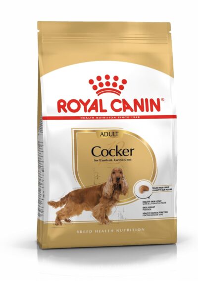Royal Canin Cocker Adult Dog Food, 3 Kg, Dry Food, Helps with Healthy Skin & Coat & Cardiac Function, Supports Weight Management