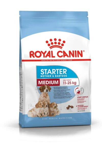 Royal Canin Medium Starter, Mother & Babydog Food, 1 Kg, Dry Food, Supports Complex Natural Defence & digestive health, Provides Gestation/Lactation Support, Supports Easy rehydration
