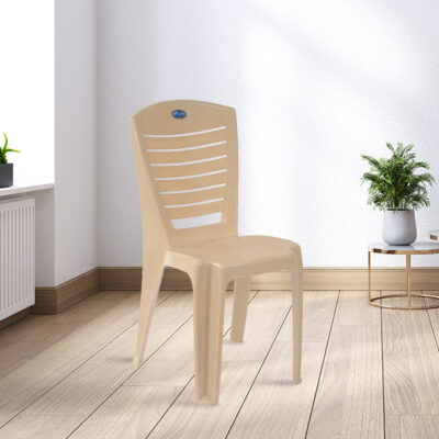 Nilkamal CHR4025 Plastic Armless Chair (Marble Beige)