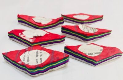 Square Multi-Color Paper Ribbon Decoration for All Festival_ (DP 67)