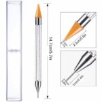 2 Colors Rhinestones Gems AB Nail Art Rhinestones Decorations for DIY Nail Art Crafts Nail Gems Stones Crystals with Rhinestone, 1 pcs Rhinestone Picker Dotting Pen and 1Tweezer(1 Set )