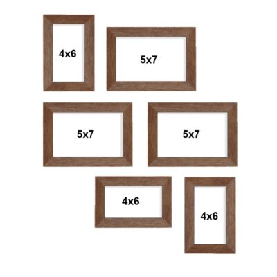 Art Street Classy Memory Wall Photo Frames - Set of 6 (Brown)