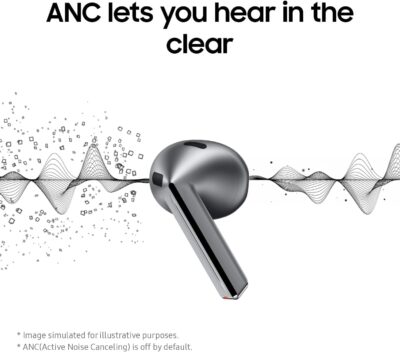 SAMSUNG Galaxy Buds 3 AI True Wireless Bluetooth Earbuds, Sound Optimization, Real-Time Interpreter, Noise Cancelling, Redesigned Fit, Touch Control, Latin American Version (Silver)