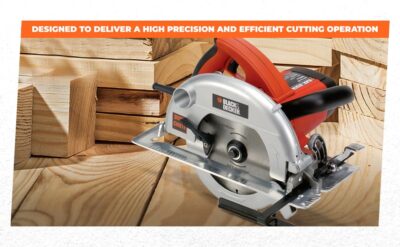 BLACK+DECKER CS1500 1500W 7''/185mm Corded Electric Wood Cutting Circular Saw with 2x 36T TCT Blades for Home & DIY Use, 1 Year Warranty, ORANGE & BLACK