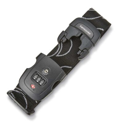 Samsonite Travel Sentry 3-Dial Combination Luggage Strap, Black