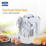 KENT Hand Blender 200 Watts | Multiple Beaters & Dough Hooks | In-Built Overheating Protection | 5 Speed Control | Turbo Function | 100% Copper Motor