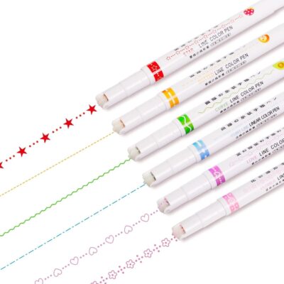 Dual Tips Marker Pen, Chisel and Fine Tips, Flexible Tip and Soft Touch, Water Based