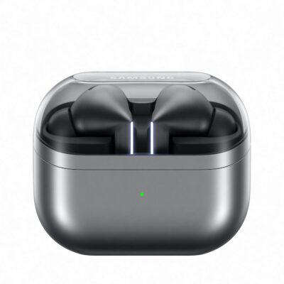 Samsung Galaxy Buds 3 Pro (Silver) with Galaxy AI | Adaptive ANC | Real-time Interpreter | 24-bit Hi-Fi Audio | Up to 37H Battery | IP57