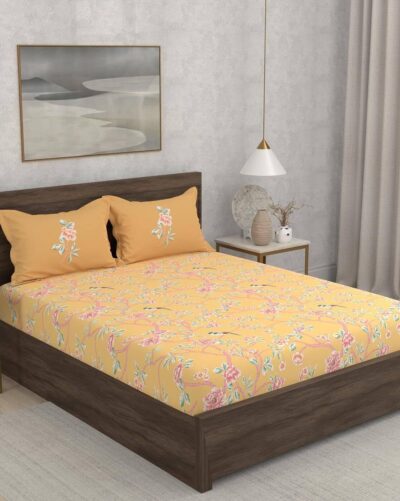 Portico New York Super King Size Flat Bedsheet with 2 Pillow Covers Cadence 12