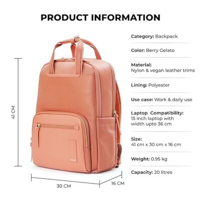 MOKOBARA The Sundae Backpack Soft Nylon Water-Resistant 15" Laptop Bag with Luggage Sleeve for Work, Travel, and Daily Use for Women Black