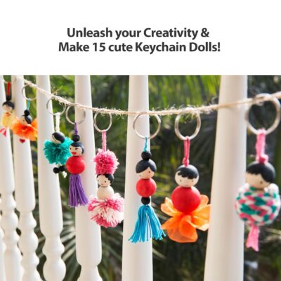 Keychain Dolls – Art and Craft Kit for Girls 9–12, Make 15 DIY Keychains, Creative Activity Toy, Gift for Kids Ages 8+, Teens, Adults, Perfect for Birthdays
