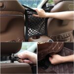 3-Layer Car Mesh Organizer, Seat Back Net Bag, Barrier of Backseat Pet Kids, Cargo Tissue Purse Holder, Driver Storage Netting Pouch