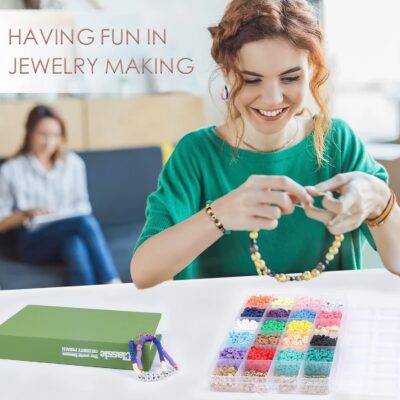 DIY Beads for Kids – Multicolor Clay Heishi Bead Set for Bracelet, Necklace & Earring Making | Jewelry Craft Kit for Girls & Boys, Children’s DIY Arts and Crafts Supplies