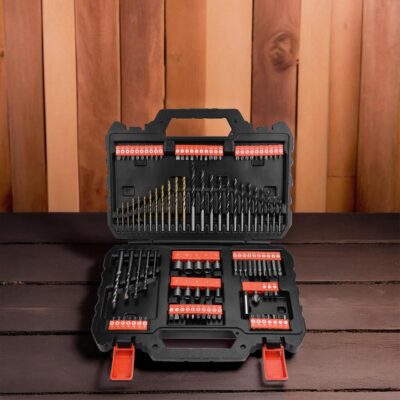 BLACK+DECKER A7200 109-Piece Drill Machine Bits & Screwdriver-Bit Accessories Set with Magnetic Drive Guide & Storage Case Ideal for Wood, Masonry & Metal, 6 Month Warranty, ORANGE & BLACK