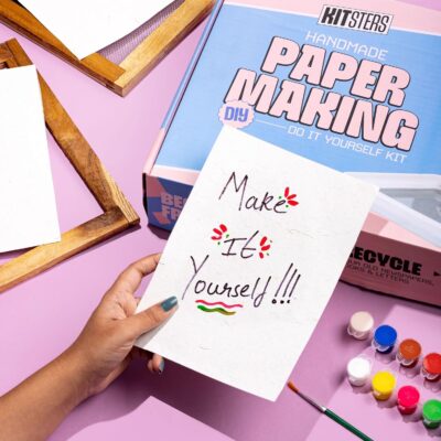 DIY Handmade Paper Making Kit | Make Recycled Textured Paper | DIY Kit for Kids, Adults, & Teens | Craft Kit, Mould & Deckle Included | Adult Hobbies | New Crafts to Try