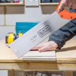 BLACK & DECKER BDHT20346 350mm Hand-Powered Steel Mitre Box with Saw for Home, DIY & Professional, 6 Months Warranty, ORANGE & BLACK