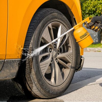 INGCO 5 Pcs air Tools Set, Includes 4m Recoil Hose, Air Washing Gun, Air Spray Gun, Air Tire Inflating Gun, Nitto Type Connector, Suitable for Beauty and Maintenance of Various Cars or Handicrafts