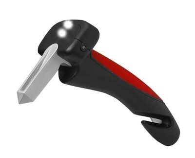 5-in-1 Car Support Handle with Window Breaker – Easy Grip Safety Tool for Seniors | Seat Assist Bar for Car Entry & Exit | car Accessories 2025 (Red)