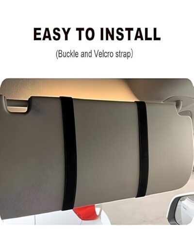 Car Sun Visor Vanity Mirror with LED Lights | Touch Sensor, 3 Color Modes & Stepless Dimming Makeup Mirror for Cars