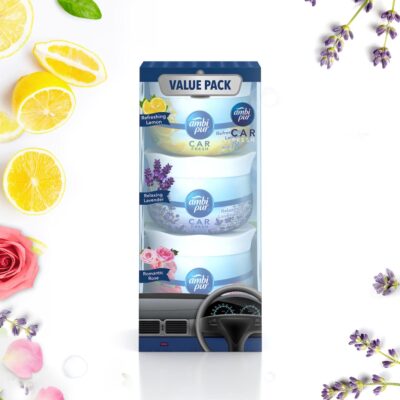 Car Freshener Gel, Pack of 3s, Value Pack Combo (75g x 3)