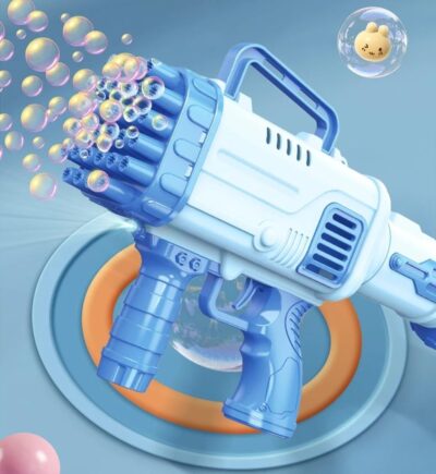 VGRASSP 32 Holes Gatling Bubble Gun Toy with Bubble Solution – Multicolor