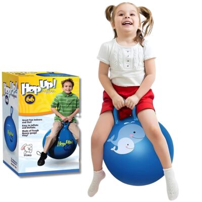 Storio Sit & Bounce Rubber Hop Ball for Kids – 56 cm, Multicolor