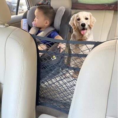 car mesh Organizer car mid net Between car Front Seats car Storage Accessories Interior car seat net Holder Barrier of Backseat Pet Kids,Cargo Tissue Purse Holder,Driver Storage Netting Pouch