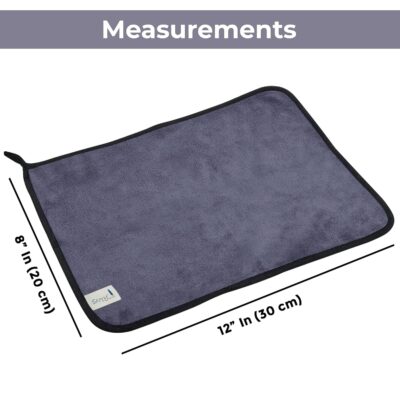 Microfiber Super Absorbent Small Wipes 500 GSM Silk Banded Edge Towel Set Extra Thick Microfiber Cleaning Cloths Perfect for Bike (20 x 30 cm, Grey) 5 Pieces