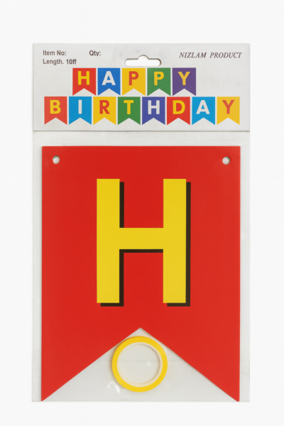 Happy Birthday Banner | Multicolor Party Decoration | Reusable Birthday Bunting