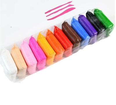 Eclet (Pack of 12) Air Dry Clay, Colorful Children Soft Clay, Creative Art Crafts, Gifts for Kids-Multi Color. Non-Toxic Modeling Magic Fluffy Foam Bouncing Clay Putty Kit for Kids with Tools .135