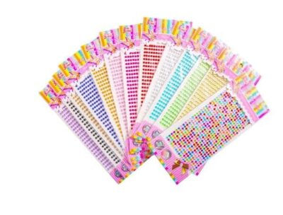 YBN Self-Adhesive Stone and Pearl Mix Stickers for Art and Craft Activity - Pack of 12 (Stone)
