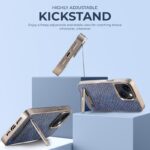 PULOKA Kickstand Armor Hybrid Case for iPhone 15 (Blue)