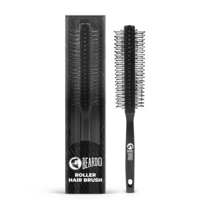 Beardo Roller Hairbrush for Men | Perfect Tool for Efficient Blow Drying, Adding Curls, Waves & Volume | Smoothening & Volumizing comb | Men Accessorie | Lightweight - For All Hair Types