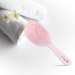 Midazzle Premium Pink 3D Hairbrush for Styling, Detangling and Grooming for Men and Women |Straightens & Detangles Curly Hairs | Reduces Hair Breakage and Promotes Hair Growth | Best Hairbrush for All Hair Types (MIHB0014)