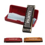 Kadence Daitonic Harmonica T104, With Learning course Key of C 10 Holes 20 tones Mouth Organ for Kids Adults and Beginners, with Hard Case (Black)