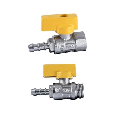 RN Forged Brass Nozzle Valve, Nickel Plated Art NO- 1400G&1450G_10MM(3/8") Combo Pack of 2