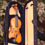 NGM Musicals Maplewood Five String Violin 4/4 with Bow Rosin and Oblong Shape Case