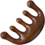 INSIME Wooden scalp massager for hair growth | Wood Head scalp massage comb tool - Gua Sha for hair massager | Wooden wide tooth comb hair massager for hair growth | Head messages for Scalp