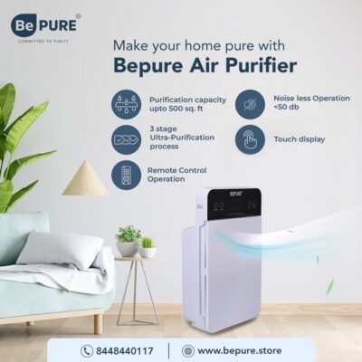 Bepure B1 Air Purifier with True HEPA H13 Filtration| Area Upto 500 sq ft | Best for Homes & Offices|Removes 99.97% pollutants by 4 Stage Filtration| Remote control provided for convenience