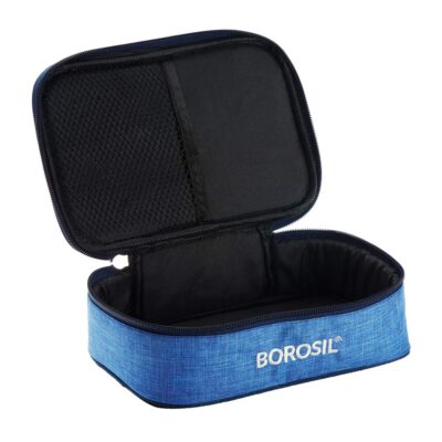 Borosil Prime Glass Lunch Box Set | 2 × 370 ml | Leak-Proof, Airtight Office Tiffin | Microwave & Freezer Safe Borosilicate Glass Containers (Transparent)